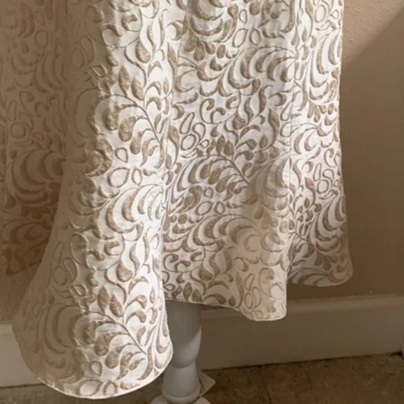 JONES NEW YORK CREAM SILK SKIRT SUIT 16 WEDDING MOTHER OF BRIDE - Picture 7 of 12